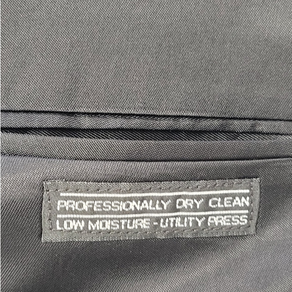 Men's Stafford Center Vent 2 Button Black Wool Vintage‎ Blazer Jacket - Picture 10 of 13